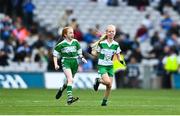 25 June 2022; Action from the Allianz Cumann na mBunscol Half Time Game between Round Tower GAA and Dunboyne GAA at the GAA Football All-Ireland Senior Championship Quarter-Final match between Dublin and Cork at Croke Park, Dublin. Photo by David Fitzgerald/Sportsfile