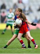 25 June 2022; Action from the Allianz Cumann na mBunscol Half Time Game between Round Tower GAA and Dunboyne GAA at the GAA Football All-Ireland Senior Championship Quarter-Final match between Dublin and Cork at Croke Park, Dublin. Photo by David Fitzgerald/Sportsfile