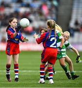 25 June 2022; Action from the Allianz Cumann na mBunscol Half Time Game between Round Tower GAA and Dunboyne GAA at the GAA Football All-Ireland Senior Championship Quarter-Final match between Dublin and Cork at Croke Park, Dublin. Photo by David Fitzgerald/Sportsfile