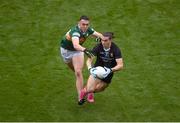 26 June 2022; Oisín Mullin of Mayo in action against David Clifford of Kerry during the GAA Football All-Ireland Senior Championship Quarter-Final match between Kerry and Mayo at Croke Park, Dublin. Photo by Daire Brennan/Sportsfile