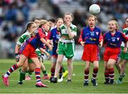 25 June 2022; Action from the Allianz Cumann na mBunscol Half Time Game between Round Tower GAA and Dunboyne GAA at the GAA Football All-Ireland Senior Championship Quarter-Final match between Dublin and Cork at Croke Park, Dublin. Photo by David Fitzgerald/Sportsfile