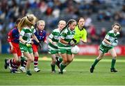 25 June 2022; Action from the Allianz Cumann na mBunscol Half Time Game between Round Tower GAA and Dunboyne GAA at the GAA Football All-Ireland Senior Championship Quarter-Final match between Dublin and Cork at Croke Park, Dublin. Photo by David Fitzgerald/Sportsfile