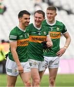 26 June 2022; Kerry players Brian Ó Beaglaíoch, Tadhg Morley and Jason Foley leave the field after the GAA Football All-Ireland Senior Championship Quarter-Final match between Kerry and Mayo at Croke Park, Dublin. Photo by Ray McManus/Sportsfile