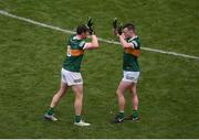 26 June 2022; Kerry players Tadhg Morley, left, and Tom O'Sullivan celebrate after the GAA Football All-Ireland Senior Championship Quarter-Final match between Kerry and Mayo at Croke Park, Dublin. Photo by Daire Brennan/Sportsfile