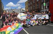 25 June 2022; Over 80 intercounty players attended a breakfast this morning to mark Pride month and join the Dublin Pride parade, in solidarity with LGBTQ+ players and wider community. Photo by Ramsey Cardy/Sportsfile