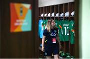 27 June 2022; Republic of Ireland kit and equipment manager Orla Haran inspects their changing room before the FIFA Women's World Cup 2023 Qualifier match between Georgia and Republic of Ireland at Tengiz Burjanadze Stadium in Gori, Georgia. Photo by Stephen McCarthy/Sportsfile