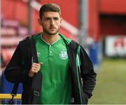 27 June 2022; Lee Grace of Shamrock Rovers arrives before the SSE Airtricity League Premier Division match between St Patrick's Athletic and Shamrock Rovers at Richmond Park in Dublin. Photo by George Tewkesbury/Sportsfile