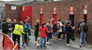 27 June 2022; St Patrick's Athletic supporters make there way into the ground before the SSE Airtricity League Premier Division match between St Patrick's Athletic and Shamrock Rovers at Richmond Park in Dublin. Photo by George Tewkesbury/Sportsfile