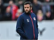 27 June 2022; St Patrick's Athletic manager Tim Clancy before the SSE Airtricity League Premier Division match between St Patrick's Athletic and Shamrock Rovers at Richmond Park in Dublin. Photo by Piaras Ó Mídheach/Sportsfile