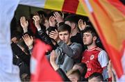 27 June 2022; St Patrick's Athletic supporters before the SSE Airtricity League Premier Division match between St Patrick's Athletic and Shamrock Rovers at Richmond Park in Dublin. Photo by Piaras Ó Mídheach/Sportsfile