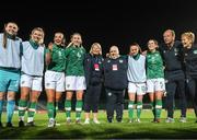 27 June 2022; Republic of Ireland captain Katie McCabe speaks to team mates after the FIFA Women's World Cup 2023 Qualifier match between Georgia and Republic of Ireland at Tengiz Burjanadze Stadium in Gori, Georgia. Photo by Stephen McCarthy/Sportsfile