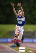 26 June 2022; Joseph Gillespie of Finn Valley AC, Donegal, competing in the men's triple jump during day two of the Irish Life Health National Senior Track and Field Championships 2022 at Morton Stadium in Dublin. Photo by George Tewkesbury/Sportsfile