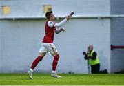 27 June 2022; Chris Forrester of St Patrick's Athletic removes a bottle from the pitch before Eoin Doyle of St Patrick's Athletic scored his side's first goal, from a penalty, during the SSE Airtricity League Premier Division match between St Patrick's Athletic and Shamrock Rovers at Richmond Park in Dublin. Photo by Piaras Ó Mídheach/Sportsfile