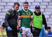 26 June 2022; Jason Foley of Kerry leaves the pitch to receive medical attention during the GAA Football All-Ireland Senior Championship Quarter-Final match between Kerry and Mayo at Croke Park, Dublin. Photo by Piaras Ó Mídheach/Sportsfile