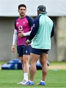 28 June 2022; Joey Carbery, left, and Bundee Aki during Ireland rugby squad training at North Harbour Stadium in Auckland, New Zealand. Photo by Brendan Moran/Sportsfile