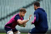 28 June 2022; Josh van der Flier with assistant strength & conditioning coach Ciaran Ruddock during Ireland rugby squad training at North Harbour Stadium in Auckland, New Zealand. Photo by Brendan Moran/Sportsfile