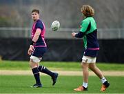 28 June 2022; Joe McCarthy, left, and Cian Prendergast during Ireland rugby squad training at North Harbour Stadium in Auckland, New Zealand. Photo by Brendan Moran/Sportsfile