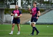 28 June 2022; Joe McCarthy, right and Jeremy Loughman during Ireland rugby squad training at North Harbour Stadium in Auckland, New Zealand. Photo by Brendan Moran/Sportsfile
