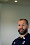 28 June 2022; Head coach Andy Farrell during a media conference after Ireland rugby squad training at North Harbour Stadium in Auckland, New Zealand. Photo by Brendan Moran/Sportsfile