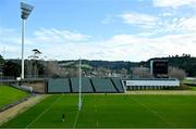 28 June 2022; Jonathan Sexton practices his goalkicking during a media conference after Ireland rugby squad training at North Harbour Stadium in Auckland, New Zealand. Photo by Brendan Moran/Sportsfile