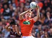 26 June 2022; Rian O'Neill of Armagh in action against Seán Kelly of Galway during the GAA Football All-Ireland Senior Championship Quarter-Final match between Armagh and Galway at Croke Park, Dublin. Photo by Piaras Ó Mídheach/Sportsfile