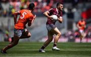26 June 2022; Damien Comer of Galway in action against Aaron McKay of Armagh during the GAA Football All-Ireland Senior Championship Quarter-Final match between Armagh and Galway at Croke Park, Dublin. Photo by Piaras Ó Mídheach/Sportsfile