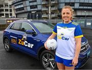 28 June 2022; ZuCar are the new title sponsors of the All-Ireland Ladies Minor Football Championships. This announcement extends the partnership between the Ladies Gaelic Football Association and ZuCar, who are the LGFA’s official Performance Partner and Gaelic4Teens sponsors. In attendance at Croke Park to mark the announcement is Antrim captain and ZuCar #Gaelic4Teens ambassador Cathy Carey. Photo by Ramsey Cardy/Sportsfile