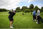 28 June 2022; Shane Lowry of Ireland takes his tee shot on the 10th during a practice round in advance of the Horizon Irish Open Golf Championship at Mount Juliet Golf Club in Thomastown, Kilkenny. Photo by Eóin Noonan/Sportsfile