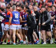 26 June 2022; Players and officials from both sides become embroiled as they make their way to the dressing rooms after full time ended in a draw at the GAA Football All-Ireland Senior Championship Quarter-Final match between Armagh and Galway at Croke Park, Dublin. Photo by Ray McManus/Sportsfile