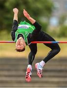 26 June 2022; David Cussen of Old Abbey AC, Cork, competing in the men's high jump during day two of the Irish Life Health National Senior Track and Field Championships 2022 at Morton Stadium in Dublin. Photo by Sam Barnes/Sportsfile