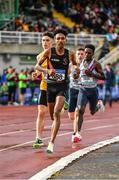 26 June 2022; Efrem Gidey of Clonliffe Harriers AC, Dublin, competing in the men's 5000m  during day two of the Irish Life Health National Senior Track and Field Championships 2022 at Morton Stadium in Dublin. Photo by Sam Barnes/Sportsfile
