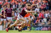 26 June 2022; Patrick Kelly of Galway in action against Rory Grugan of Armagh during the GAA Football All-Ireland Senior Championship Quarter-Final match between Armagh and Galway at Croke Park, Dublin. Photo by Ray McManus/Sportsfile