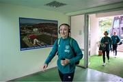 27 June 2022; Louise Quinn of Republic of Ireland arrives for the FIFA Women's World Cup 2023 Qualifier match between Georgia and Republic of Ireland at Tengiz Burjanadze Stadium in Gori, Georgia. Photo by Stephen McCarthy/Sportsfile