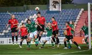 27 June 2022; Natia Danelia of Georgia in action against Niamh Fahey of Republic of Ireland during the FIFA Women's World Cup 2023 Qualifier match between Georgia and Republic of Ireland at Tengiz Burjanadze Stadium in Gori, Georgia. Photo by Stephen McCarthy/Sportsfile