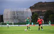 27 June 2022; Heather Payne of Republic of Ireland in action against Natia Danelia of Georgia during the FIFA Women's World Cup 2023 Qualifier match between Georgia and Republic of Ireland at Tengiz Burjanadze Stadium in Gori, Georgia. Photo by Stephen McCarthy/Sportsfile