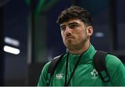 29 June 2022; Jimmy O'Brien of Ireland arrives for the match between the Maori All Blacks and Ireland at the FMG Stadium in Hamilton, New Zealand. Photo by Brendan Moran/Sportsfile