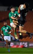 29 June 2022; Zarn Sullivan of Maori All Blacks and Jimmy O’Brien of Ireland contest a high ball during the match between the Maori All Blacks and Ireland at the FMG Stadium in Hamilton, New Zealand. Photo by Brendan Moran/Sportsfile