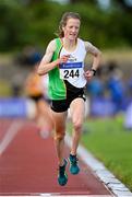 25 June 2022; Fionnuala McCormack of Kilcoole AC, Dublin, competing in the women's 5000m during day one of the Irish Life Health National Senior Track and Field Championships 2022 at Morton Stadium in Dublin. Photo by Ramsey Cardy/Sportsfile