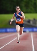 25 June 2022; Grainne Moynihan of West Muskerry AC, Cork, competing in the women's 400m during day one of the Irish Life Health National Senior Track and Field Championships 2022 at Morton Stadium in Dublin. Photo by Ramsey Cardy/Sportsfile