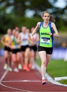 25 June 2022; Catherina Mullen of Metro/St Brigids AC, Dublin, competing in the women's 5000m during day one of the Irish Life Health National Senior Track and Field Championships 2022 at Morton Stadium in Dublin. Photo by Ramsey Cardy/Sportsfile