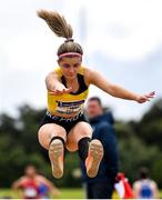 25 June 2022; Caoimhe McDonagh of South Sligo AC, Sligo, competing in the women's triple jump during day one of the Irish Life Health National Senior Track and Field Championships 2022 at Morton Stadium in Dublin. Photo by Ramsey Cardy/Sportsfile