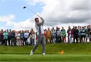 29 June 2022; Former Republic of Ireland footballer Robbie Keane watches his drive on the first tee during the Horizon Irish Open Golf Championship Pro-Am at Mount Juliet Golf Club in Thomastown, Kilkenny. Photo by Eóin Noonan/Sportsfile