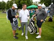 29 June 2022; Former Republic of Ireland footballer Robbie Keane with golfer Marcus Armitage, right, during the Horizon Irish Open Golf Championship Pro-Am at Mount Juliet Golf Club in Thomastown, Kilkenny. Photo by Eóin Noonan/Sportsfile