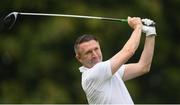 29 June 2022; Former Republic of Ireland footballer Robbie Keane watches his drive on the eighth tee box during the Horizon Irish Open Golf Championship Pro-Am at Mount Juliet Golf Club in Thomastown, Kilkenny. Photo by Eóin Noonan/Sportsfile