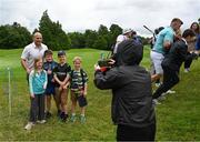 29 June 2022; Former Ulster and Ireland rugby player Rory Best poses for a photograph with supporters during the Horizon Irish Open Golf Championship Pro-Am at Mount Juliet Golf Club in Thomastown, Kilkenny. Photo by Eóin Noonan/Sportsfile