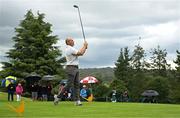 29 June 2022; Former Ulster and Ireland rugby player Rory Best watches his drive on the eighth tee during the Horizon Irish Open Golf Championship Pro-Am at Mount Juliet Golf Club in Thomastown, Kilkenny. Photo by Eóin Noonan/Sportsfile