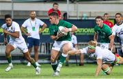 29 June 2022; James McCormick of Ireland makes a break during the Six Nations U20 summer series match between Ireland and South Africa at Payanini Centre in Verona, Italy. Photo by Roberto Bregani/Sportsfile