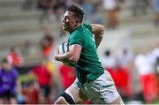 29 June 2022; Reuben Crothers of Ireland on his way to scoring a try during the Six Nations U20 summer series match between Ireland and South Africa at Payanini Centre in Verona, Italy. Photo by Roberto Bregani/Sportsfile