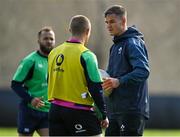 30 June 2022; Jonathan Sexton, right, with Keith Earls during Ireland rugby squad training at North Harbour Stadium in Auckland, New Zealand. Photo by Brendan Moran/Sportsfile