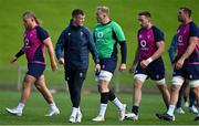 30 June 2022; Ireland captain, second from left, during Ireland rugby squad training at North Harbour Stadium in Auckland, New Zealand. Photo by Brendan Moran/Sportsfile